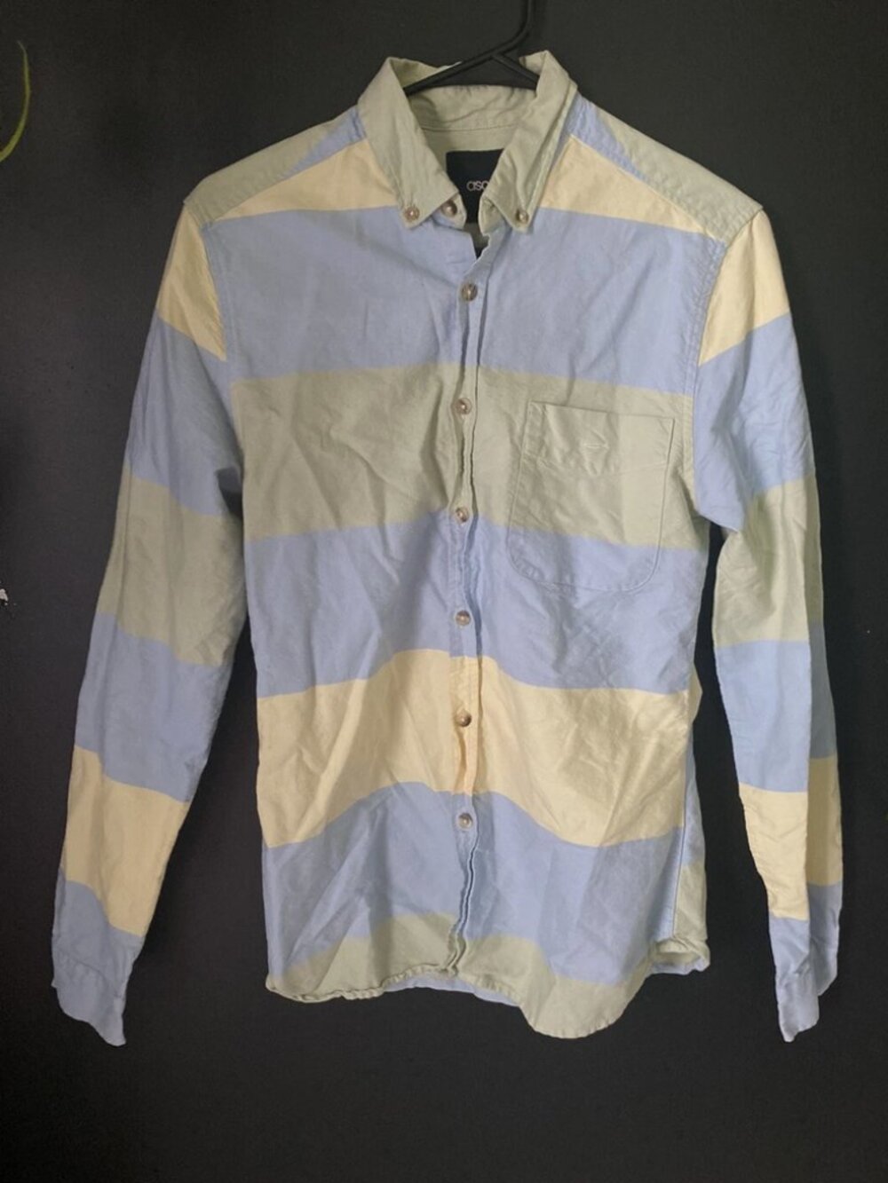 Men’s ASOS Colorblock 90s Style Button Down Shirt Size S